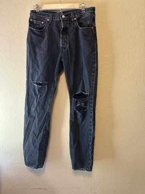 Vintage Levi s 501  W31-L30 Button Fly Rip Denim 100% Cotton Jeans