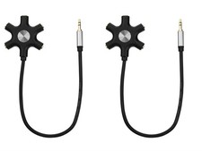 2packs Audio Splitter Earphone Headset Adapter for iPhone Samsung LG Smartphones