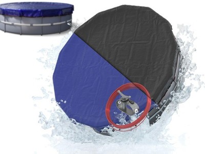 24 Ft Round Winter Pool Cover with Strong-Hold System | Triple-Layer 24 Foot