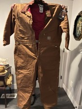 Carhartt Men's Duck Quilt Lined Insulated X01 BRN 52 Coveralls