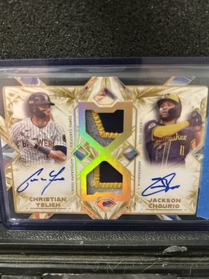 2025 Diamond Icons Jackson Chourio and Christian Yelich Dual Auto/Patch 1/1