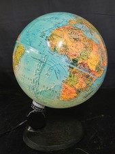 Vtg Scan Globe A/S 1985 Edition 12" Illuminated Light Up with Stand USSR Works
