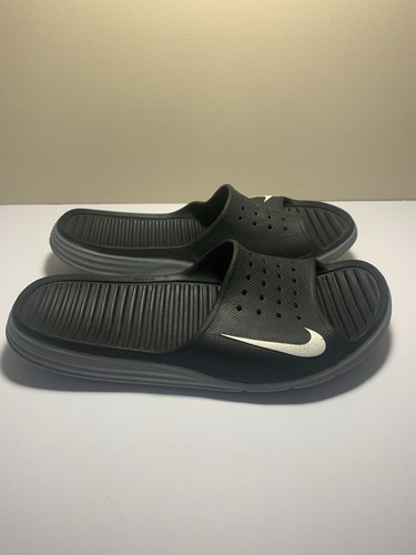 Nike Benassi Solarsoft Slides Herren Größe 12 Schwarz RAR