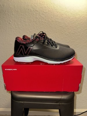 New Balance Men s Fresh Foam X Defender Black/Red Waterproof Golf Shoes Sz 8 New