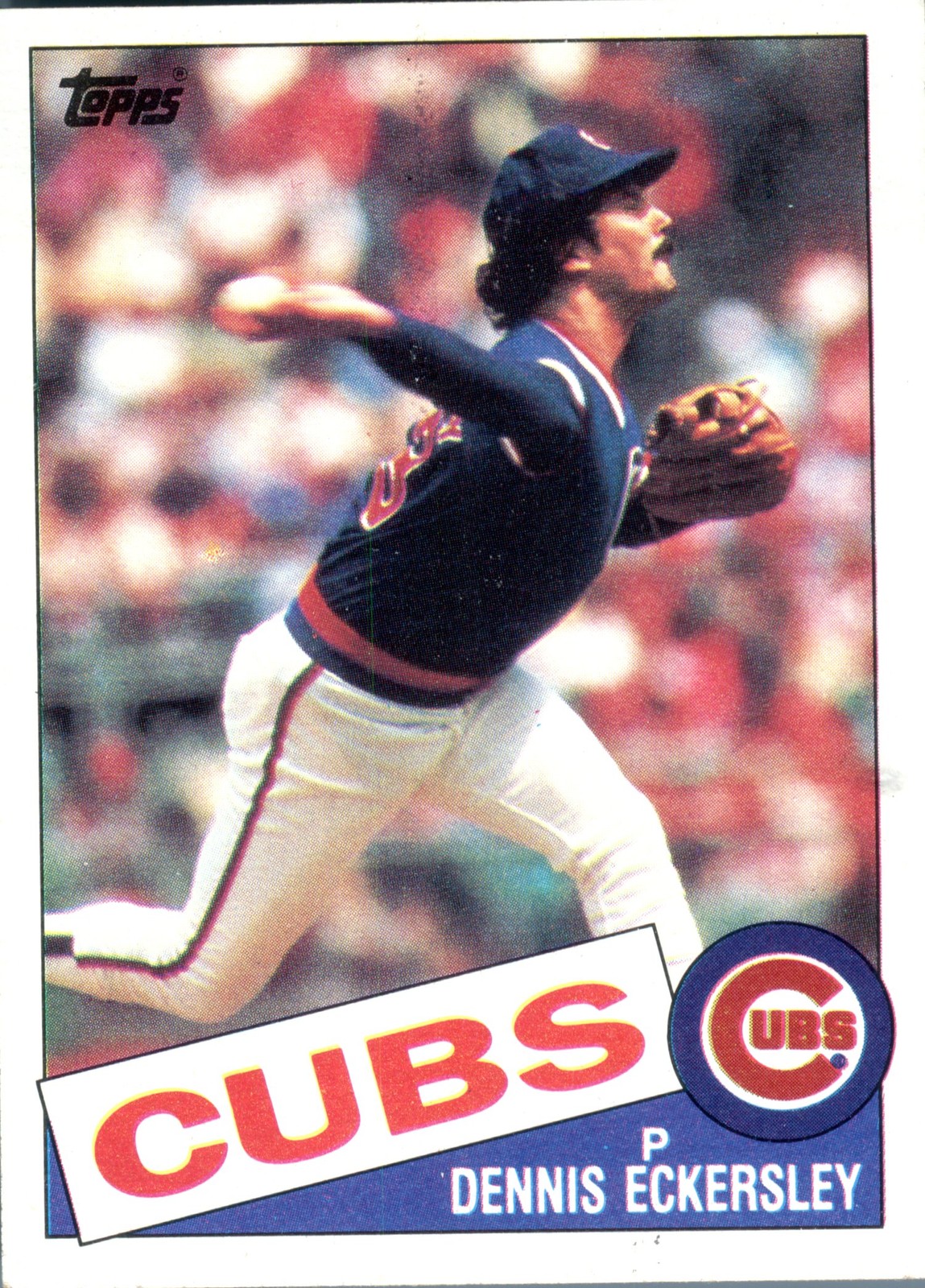 1985 Topps Dennis Eckersley #163 Chicago Cubs MLB Baseball Pitcher HOF Vintag...