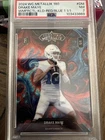 2023 Wild Card American Metallix  Drake Maye RC Red/Blue 1/1 #WMF-DM.  PSA 7