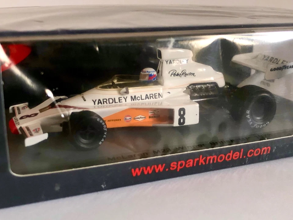 F1 1/43 Spark S7144 McLaren M23 N°8 P.Revson Winner British GP 1973, New - Immagine 2 di 3