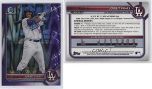 2022 Bowman Chrome Prospects Purple RayWave Refractor /250 Jorbit Vivas #BCP-24