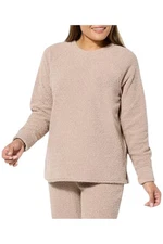 Comfort Code Women's Marshmallow Knit Crew Neck Top Smoky Taupe