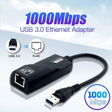 USB 3.0 Gigabit Ethernet LAN RJ45 1000Mbps Network Adapter For Windows PC Mac