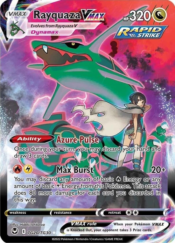 Rayquaza VMAX - TG20/TG30 - Pokemon Silver Tempest Trainer Gallery Holo Card NM