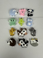 12 pc Animal Mix Silicone Focal Beads - DIY - Beadable