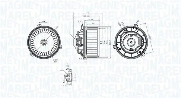 Magneti Marelli Innenraumgebläse [Hersteller-Nr. 069412363010] für Vauxhall, Chevrolet, Opel - Bild 2
