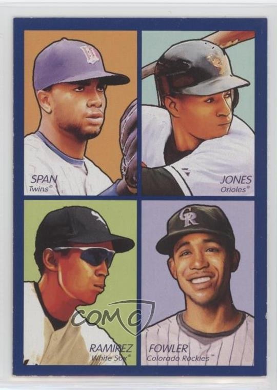 2009 Goudey 4-in-1 Blue Denard Span Adam Jones Dexter Fowler Rookie RC n1u