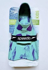Speedo Kids Swim Fins, Short Kids Fins Youth Swimming Flippers for Lap, Size L