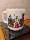GLASBAKE MILK GLASS VINTAGE 79 SATURDAY NIGHT FEVER STYLE DISCO MUG - RARE !! 🪩