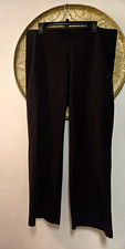Eileen Fisher Women's Dark Brown Casual Pullon Pants Sz L- Viscose Blend