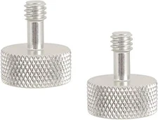 CAMVATE 1/4"-20 Thumb Screw Button Head Cap Brass 1/4", silver/metallic 