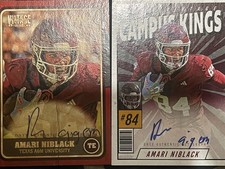 Amari Niblack 2025 Onyx Vintage Football Auto GIG em /25 + Campus Kings Auto /50