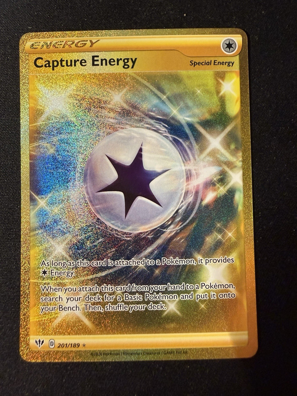 Capture Energy (Secret) 201/189 Swsh03: Darkness Ablaze Holo pokemon