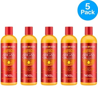 Creme of Nature Argan Oil Shampoo 12oz Sulfate Free Moisture & Shine 5 Pack