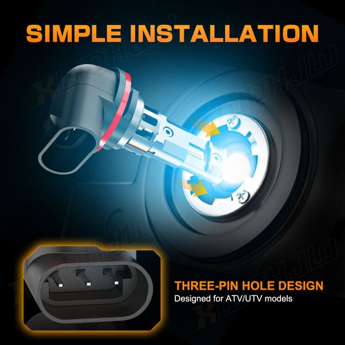 3 Pin Base For 2004 2005 2006 Honda ATV TRX350FM Rancher 4x4 LED Headlight Bulbs - Foto 2 di 13