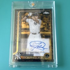 Topps 2025 Gilded Collection Gold Jasson Dominguez Auto Yankees CGA-JDO /10
