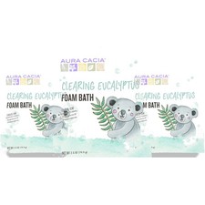 Aura Cacia Clearing Eucalyptus Foam Bath Aromatherapy 3 Pack