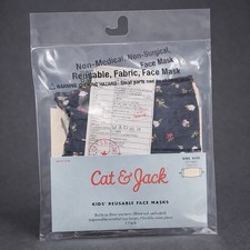 NEW Cat  Jack Kids' Reusable Two 2-Pack Fabric Cloth Face Coverings One Size