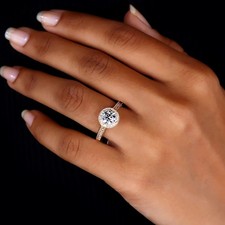 Ekskluzywny laboratoryjny pierścionek z diamentem 1,20 ct okrągły cięty 14k żółte złoto IGI E F VVS2