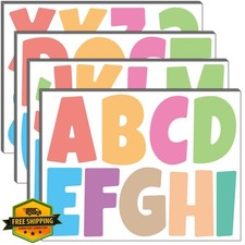 Bemeol 234pc 4 Inch Bulletin Board Letters Alphabet Cutout Colorful Classroom...