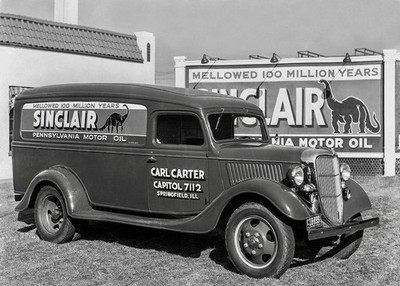 CARL CARTER SINCLAIR MOTOR OIL SERVICE GAS STATION SPRINGIELD ILL.  5x7 REPRINT