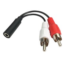 6 Inch 3.5mm Female to 2 RCA Male Stereo Audio Y Cable, Nickel Plated Adapter...