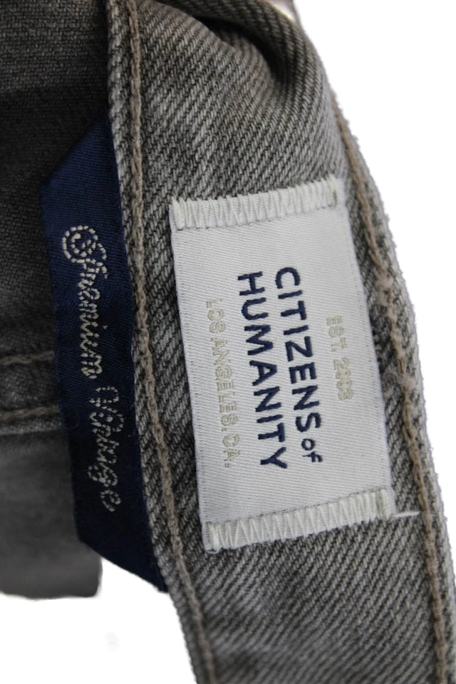 Citizens of Humanity Unisex Cropped Gray Jeans High Rise Size 28 - Image 4 of 4