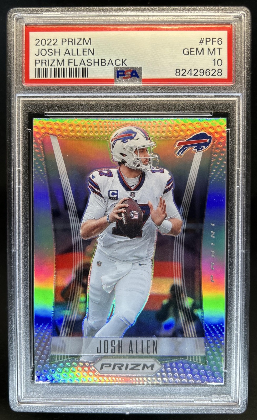 2022 Panini Prizm Josh Allen Flashback Prizm Silver #PF-6 Bills PSA 10 GEM MINT