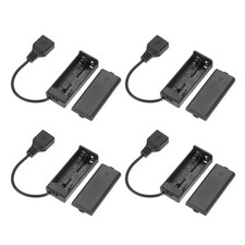 4Pcs 2 Slots 1.5V AAA USB Battery Holder for LED Lights, Black 2.88 per battery