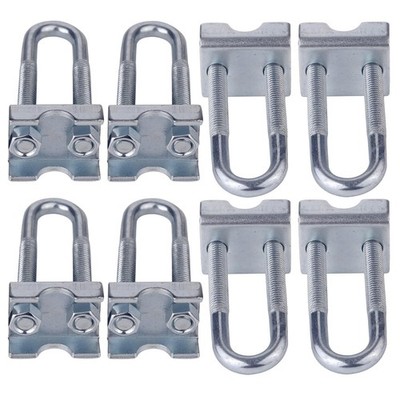 8 Pack Adjustable Coil Spring Lowering-Leveling Clamp Kit -Coil Silver 