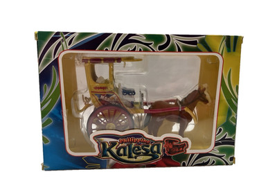 NEW Horse Drawn Carriage Miniature Decor - Philippine Kalesa - Yellow