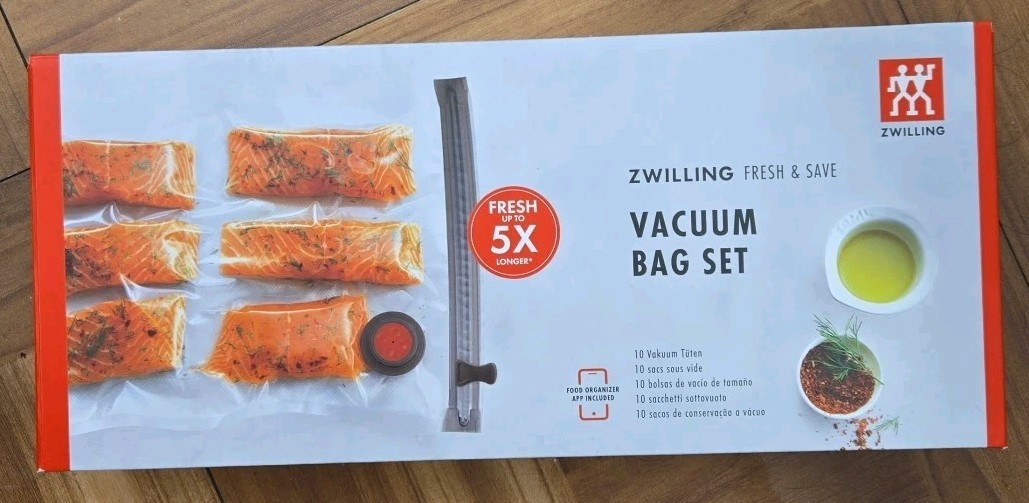 Zwilling 9-Piece Vacuum Bag Set for Fresh Food Storage Small Size