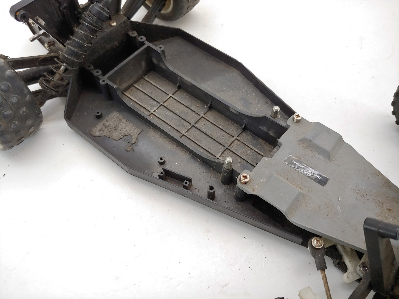 Vintage Old Incomplete Traxxas Bandit 1/10 2wd Buggy Roller Slider Chassis Used