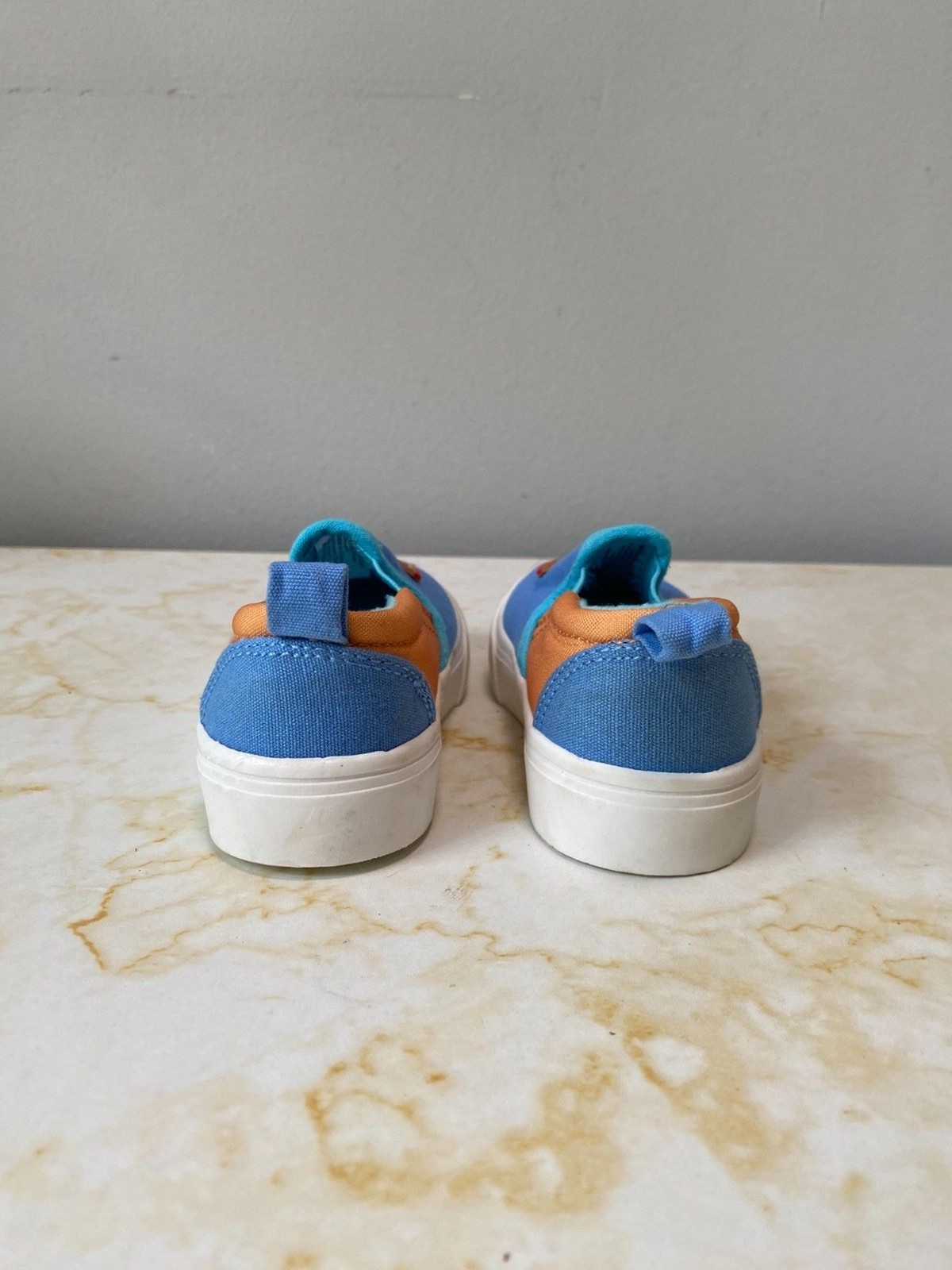 Blippi Toddler Boy Girl Shoes Slip On Casual Canvas Blue Orange Glasses ...