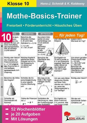 Mathe-Basics-Trainer / 10. Schuljahr Grundlagentraining für jeden Tag! | Deutsch