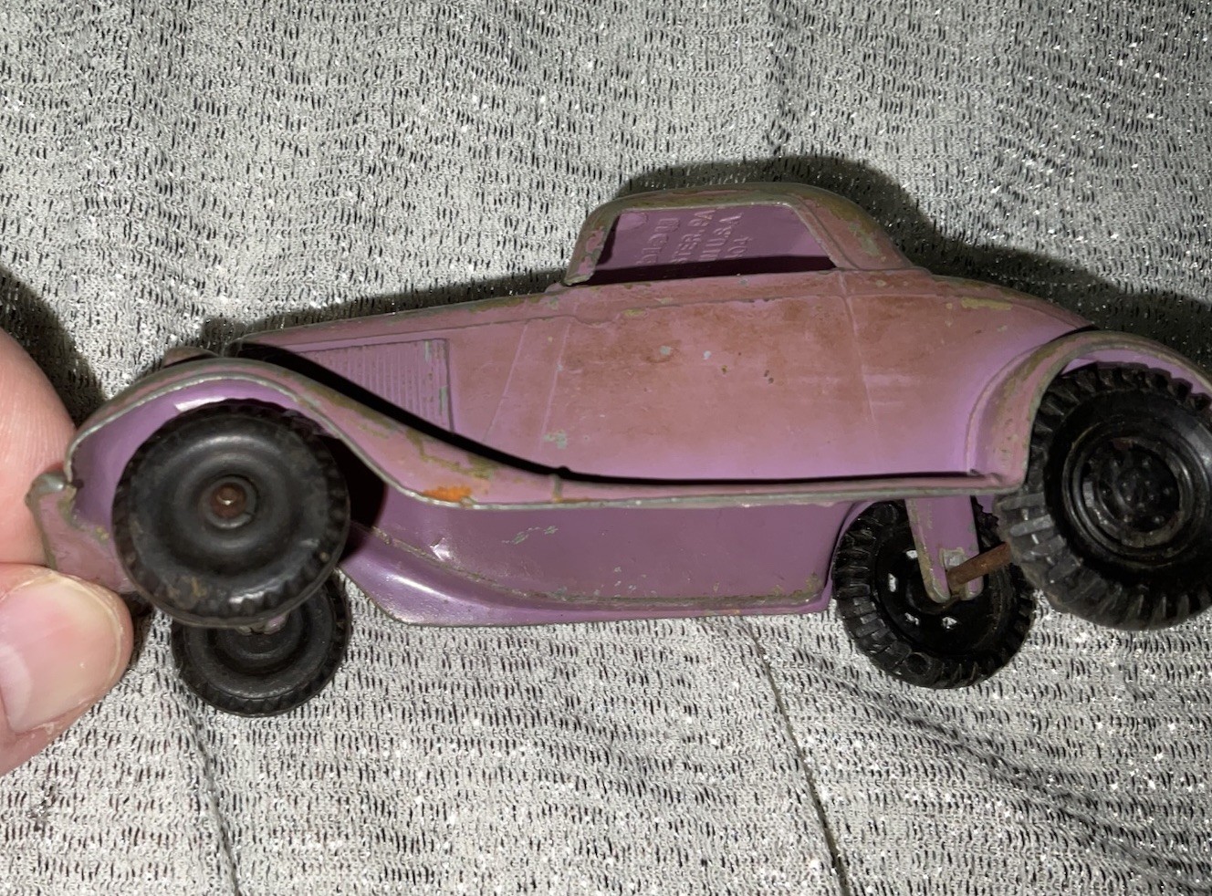 Hubley 404 Purple 1934 Ford Coupe Vtg See Pics Toy Collectible
