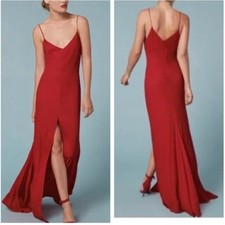 Reformation Luma Poinsettia Maxi Dress In Red Size Large NWT