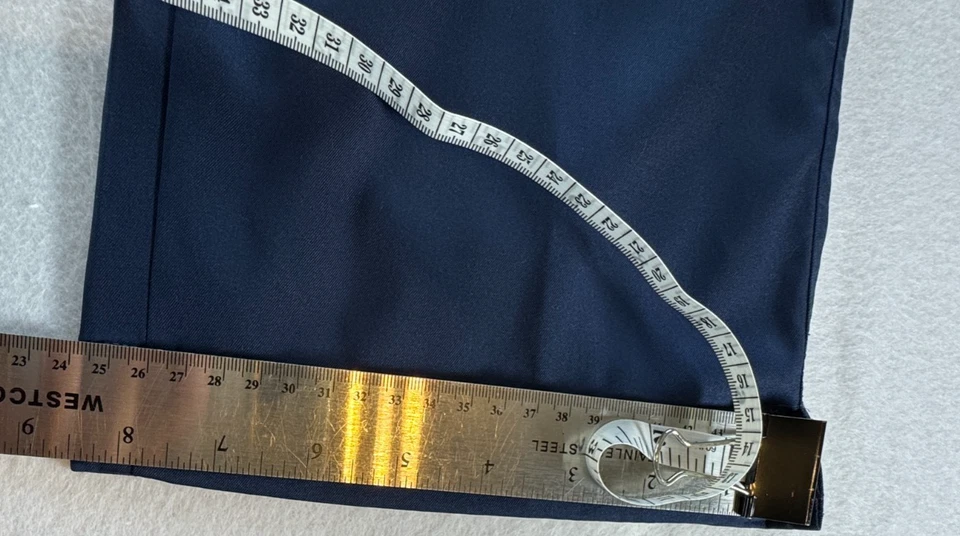 Nike Dri-FIT Pants Mens 32x27 Blue Straight Fit Golf Trousers Stretch Polyester - Image 4 of 4