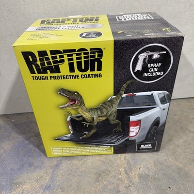 U-POL 820 Raptor Black Spray-On Truck Bed Liner Kit w/ FREE Spray Gun (4 Liter)
