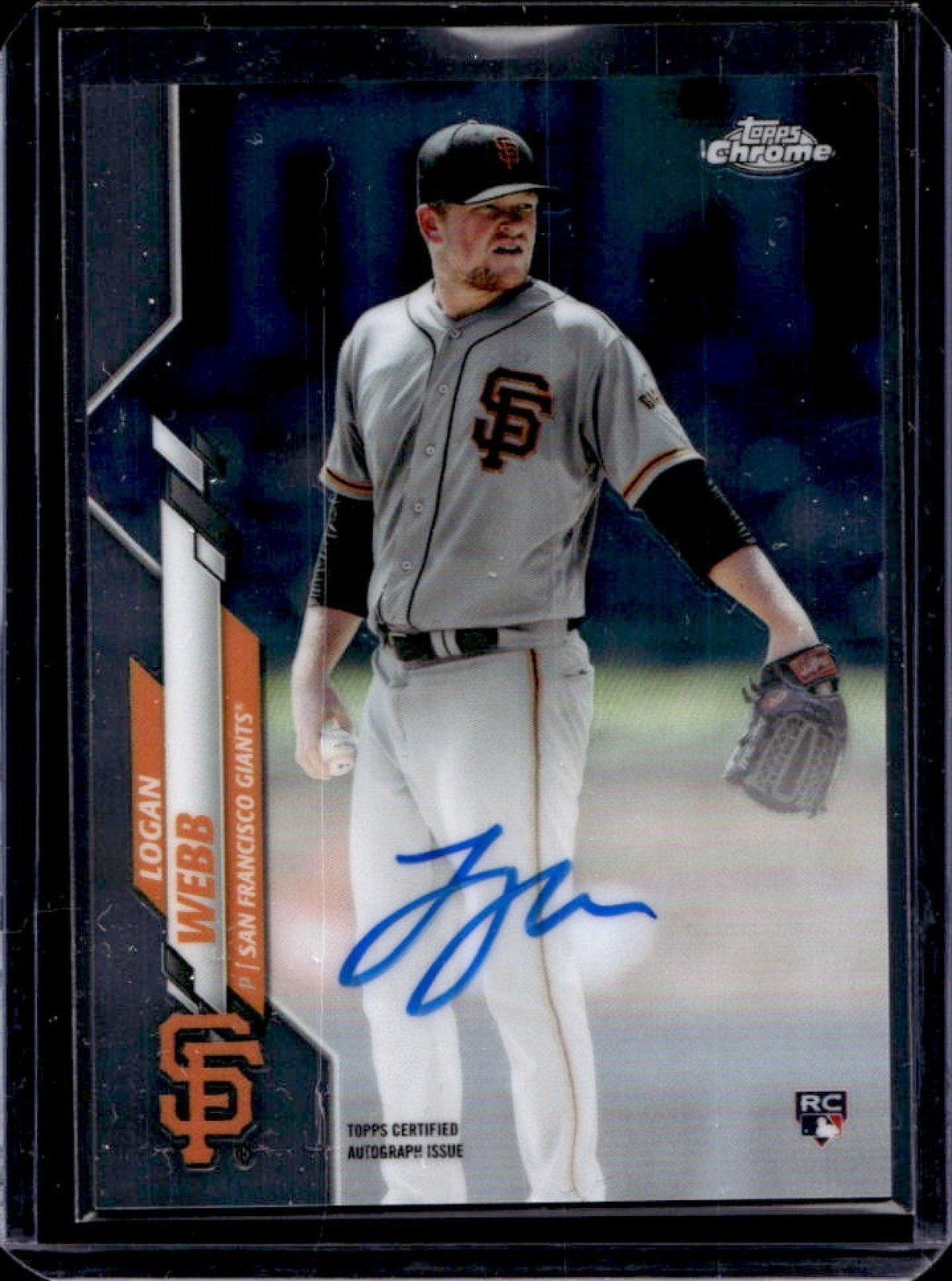2020 Topps Chrome Logan Webb Auto RC #RA-LW Giants Rookie