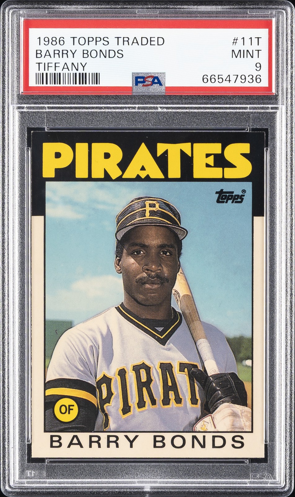 1986 TOPPS TRADED TIFFANY #11T BARRY BONDS PSA 9