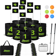 Golf Chipping Game Set with 2 Clubs  9 Holes - Fun for All Ages 