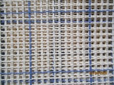 Latch hook  rug Zweigart  canvas marked with blue grid lines  Size 34" x 45"